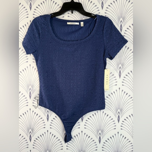 Cyrus Tops - Cyrus Blue Textured Women's Top